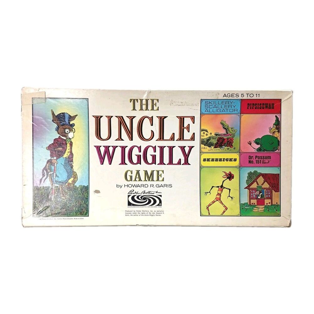 Rare Vintage Uncle Wiggily Board Game by Parker Bros., 1967 GUC